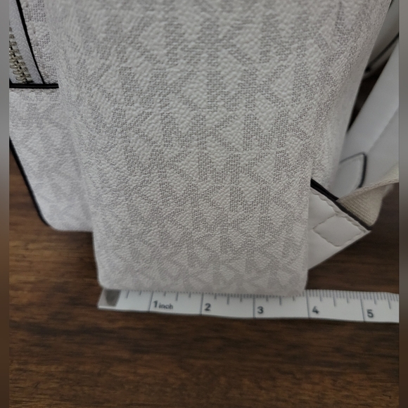 Michael Kors White Leather Backpack Minimalist Design - Picture 13 of 13